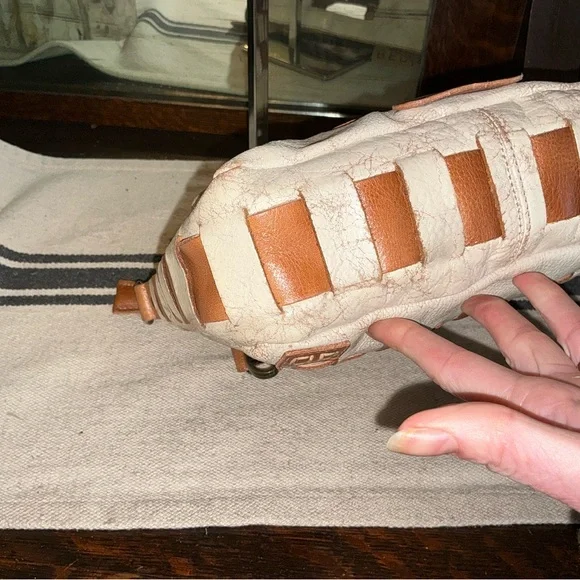 NWT Bed Stu Leather Keiki Crossbody Bag Handbag Nectar Lux Tan Rustic MSRP $235 - Picture 7 of 12